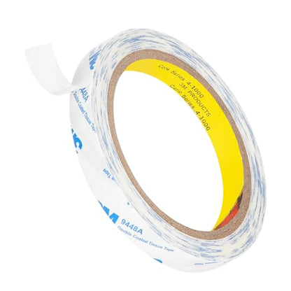 3M Double Sided Tape Thin 0.5"×32.8Ft, 9448A Double Coated Tissue Tape - size: 0.5"x 32.8 Ft
