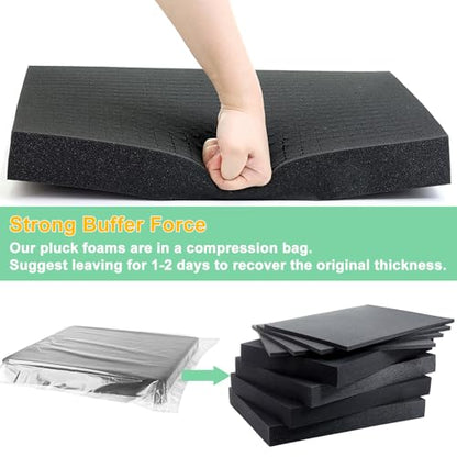 8 Pcs Pick and Pluck Foam-16 x 12 x 2 &16 x 12 x 0.4 IN Pick Apart Foam
