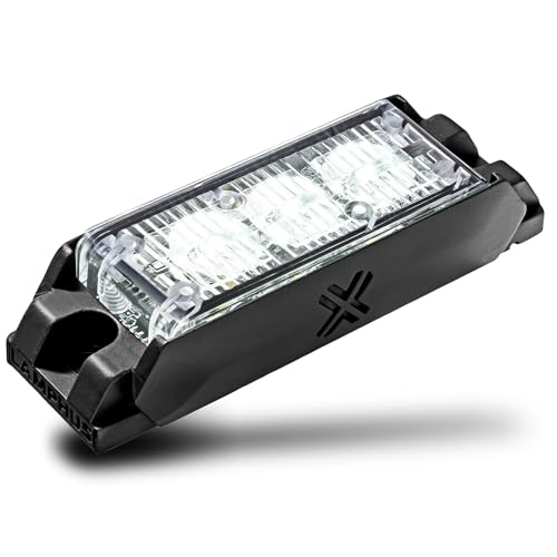 LAMPHUS NanoFlare 3W White LED Police Grill Strobe Warning Light for Trucks - color: White, size: 3W - 1 Pack