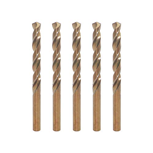 3.2mm Metric M35 Cobalt Steel Extremely Heat Resistant Twist Drill Bit of 5pcs with Straight Shank to Cut Through Hard Metals Such as Stainless Steel and Cast Iron, 5% Cobalt M35 Grade HSS-CO - size: 3.2 mm (5 Count)