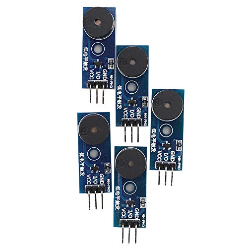 Passive Buzzer Module, 5 Pcs 3. 3-5V Passive Low Level Buzzer Frequency Controllable Sound Module with 3 Pin Control for Electronic Projects