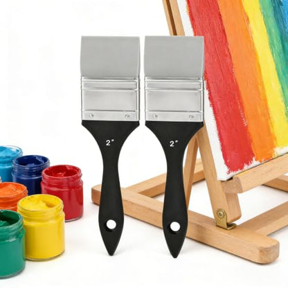 2 Inch Silicone Paint Brush, Flat Color Shapers for Artists Acrylic Resin - size: 2inch