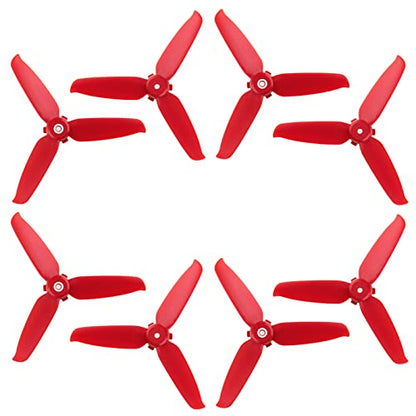 DJI FPV Drone 5328 Propellers 3-Blades Props Low Noise Quick-Release Upgrade Replacement Accessories (8pcs - 4CW 4CCW, Red) - color: Red