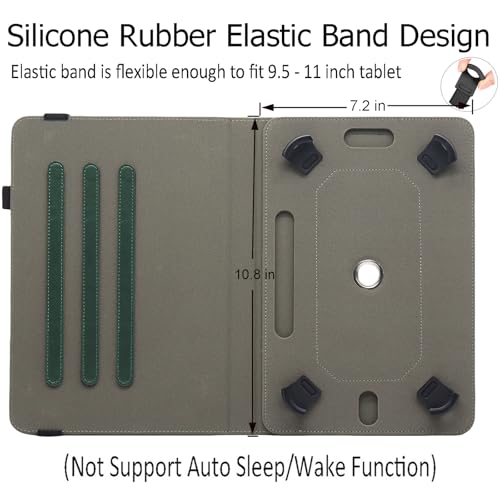 Universal 10 10.1 11 Inch Android Tablet Case Cover for 9.6-11 Inch Tablet - color: Blackish Green