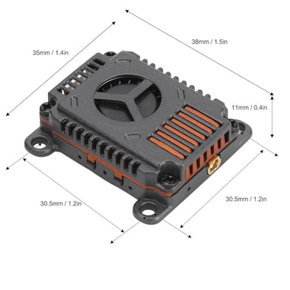 Asixxsix 5.8GHz VTX 25mW-3W, 48CH, Switchable Long Range Video Transmitter VTX for FPV Racing Drone, with Antenna