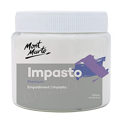 MONT MARTE Impasto Acrylic Medium 500ml (17oz) - size: 16.91 Fl Oz (Pack of 1)