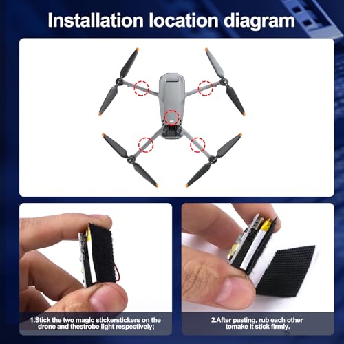 Drone Strobe Night Flight Light,Mini Strobe Light,1000lm Drone Lights(2PCS)