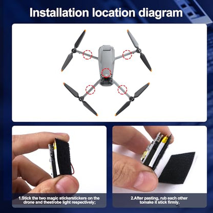 Drone Strobe Night Flight Light,Mini Strobe Light,1000lm Drone Lights(2PCS)