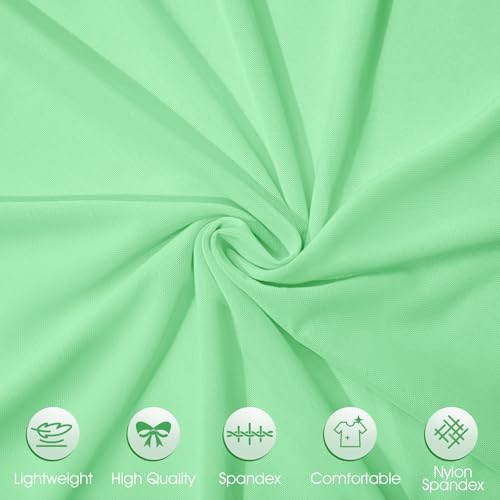 Horbaunal 4-Way Stretch Mesh Fabric by The Yard, Light Green 1 Yard - color: Light Green, size: 1 Yard