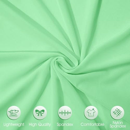 Horbaunal 4-Way Stretch Mesh Fabric by The Yard, Light Green 1 Yard - color: Light Green, size: 1 Yard