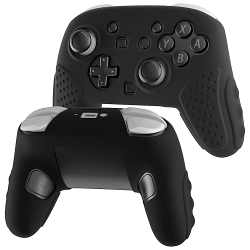 Silicone Switch 2 Pro Controller Case, Softshell Cover Compatible with Nintendo Switch 2 Pro Controller 2025, Ergonomic Comfort Grip Design Full-Body Skin Protector - Black - color: Black