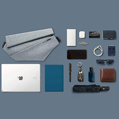 NIID R1 EDC Sling Bag for Men: 5L-6L Expandable Capacity - color: Foggy Blue