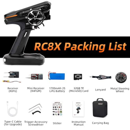 Radiolink RC8X 8 Channels RC Transmitter with R8FG&R4FGM Gyro Receivers