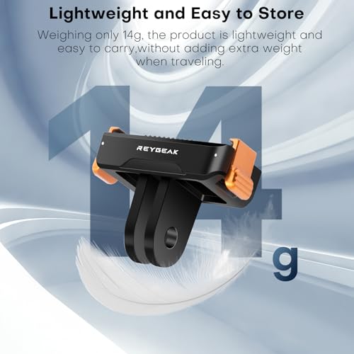 REYGEAK Quick Release Adapter for DJI OSMO 360/Action 5Pro/4/3,Magnetic Clamp Mount with Dual-Claw for DJI OSMO Action Accessories(One Pack)