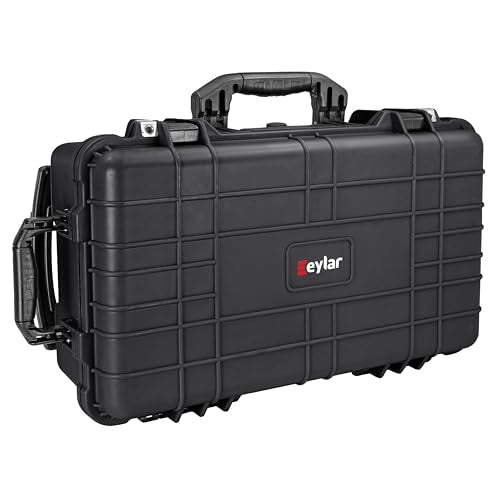Eylar 22" Rolling Carry-On Travel Hard Camera Case with Adjustable Padded Divider & Lid Organizer, Waterproof, Shockproof For Equipment, Drones And Cameras, TSA Standard