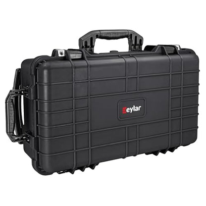 Eylar 22" Rolling Carry-On Travel Hard Camera Case with Adjustable Padded Divider & Lid Organizer, Waterproof, Shockproof For Equipment, Drones And Cameras, TSA Standard