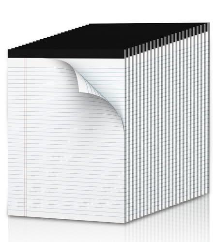 White Legal Pads 8.5 x 11 Narrow Ruled, 24 Pack Notepads Writing Note Pads - color: White-24