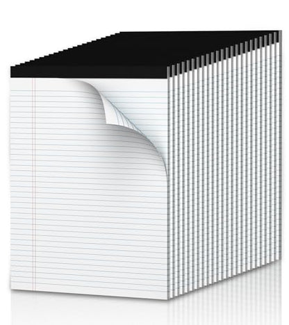 White Legal Pads 8.5 x 11 Narrow Ruled, 24 Pack Notepads Writing Note Pads - color: White-24