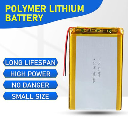 606090 3.7V Lipo Battery 4000mAh 606090 Rechargeable Lithium - size: 606090 4000mAh