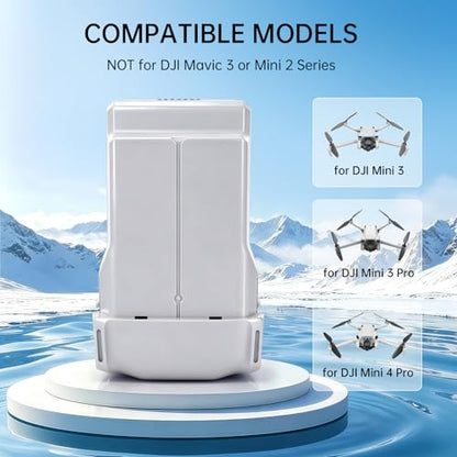 Mini 3 Pro Battery Charger Kit 2 Replacement Mini 4 Pro Drone Flight Batteries (3850mAh) and a 3 Bay Bidirectional Charging Hub Compatible with DJI Mini 3, 3 Pro, and 4 Pro Drones