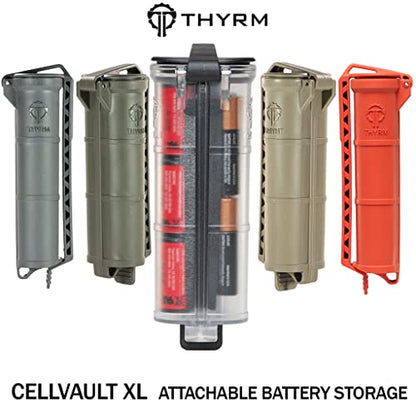 Thyrm CellVault XL Waterproof Battery Storage Case: AA, AAA, CR123, 18650 - color: Olive Drab