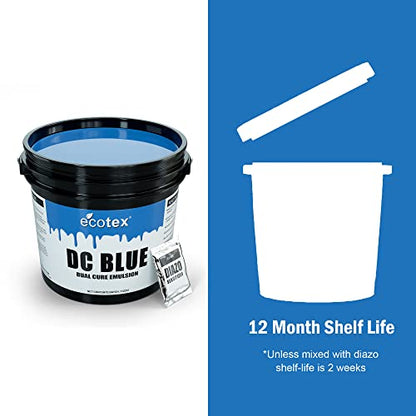 Ecotex® DC Blue Dual Cure Photo Emulsion - Screen Printing Emulsion, 1 Pt - size: 16 fl oz