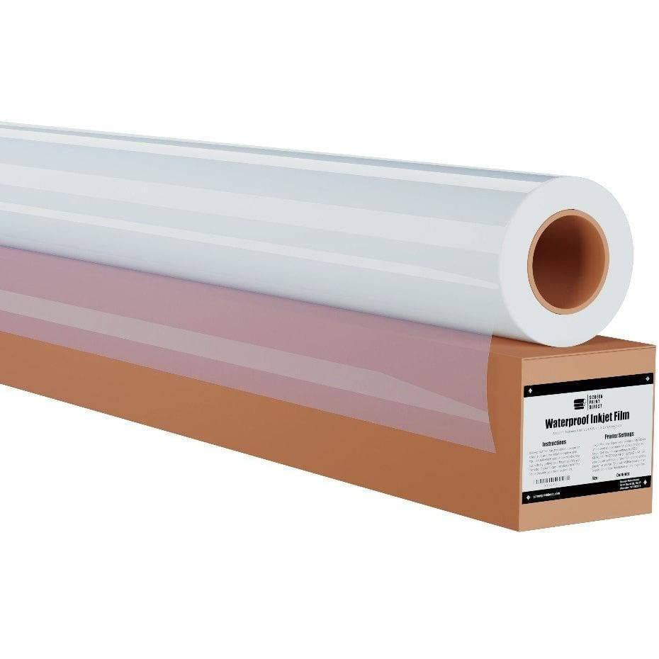 Screen Print Direct® Waterproof Inkjet Film Roll 3" Core (13" x 100') - size: 13 x 100 roll - 3" core