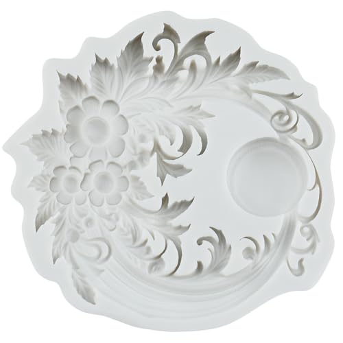 Baroque Silicone Mold Curlicues Scroll Lace Polymer Clay Mold - color: Style P