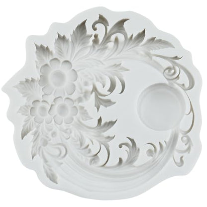 Baroque Silicone Mold Curlicues Scroll Lace Polymer Clay Mold - color: Style P