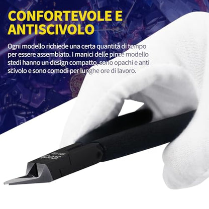 stedi 4.7-inch Model Nippers, Ultra-thin Double-edged, Non-slip Grip - style: Double-edged (Black_Most people's choice)
