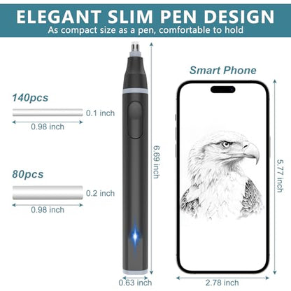 Electric Eraser, USB C Rechargeable Pencil Eraser with 220 Eraser Refills - color: Black