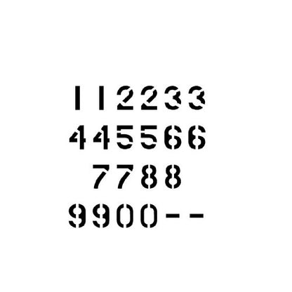 1 inch Military Number Stencil Set | 10 mil | Paint Stencils for Labels and Wall Signs - size: Numbers