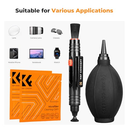 K&F CONCEPT 4 in 1 Camera Lens Cleaning Kit for Photography Beginner