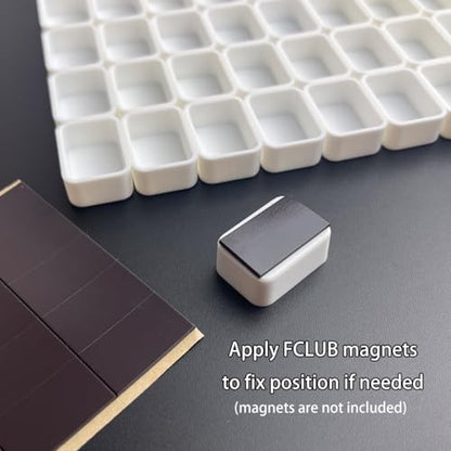 FCLUB 54PCS 2.5ml Refillable Watercolor Pans Empty Compatible with Holbein - color: White, size: 54 Pieces 2.5 ml Pans