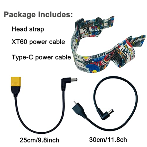 Head Strap and Power Cable XT60 for DJI FPV Goggles V2 Lipo Battery - style: for FPV Goggles V2