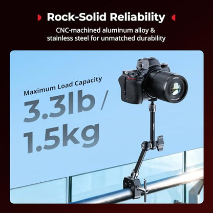 SmallRig Magic Arm Clamp, Phone Mount for Magsafe & Magnetic Adapter Ring - size: 11''+phone mount
