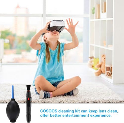 Cleaning Tools Compatible with Vision Pro, Quest 3, Quest 2, Rift S, HTC Vive, PS4 VR Headset, Drone, Cameras, Optical Lens, Lens Cleaning Kit