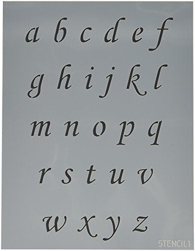 Stencil1 Corsiva Font Stencil 1" Alphabet Letters Painting Craft - size: 1" Letters