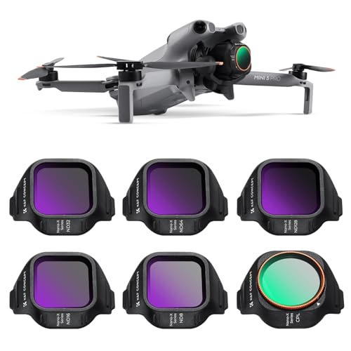 K&F CONCEPT ND & CPL Filter Set Compatible with DJI Mini 5 Pro - style: ND8+ND16+ND32+ND64+ND128+CPL