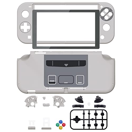 eXtremeRate SFC SNES Classic EU Style DIY Replacement Shell for Nintendo Switch Lite, NSL Handheld Controller Housing with Screen Protector, Custom Case Cover for Nintendo Switch Lite - color: Classic SFC SNES EU