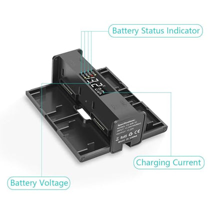 4-Slot Battery Charger Hub Digital LED Display Support Sequential Charging Fit for Mavic Air 2 Drones