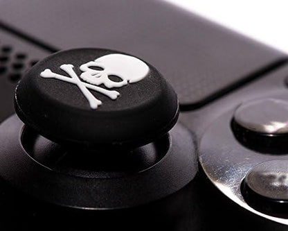 Silicone Thumb Stick Grip Cap Joystick Thumbsticks Caps Cover for PS4 Xbox One PS3 Xbox 360 PS2 Game Controllers (White Skull) - color: White Skull