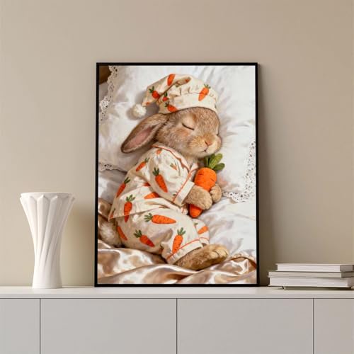 Cute Rabbit DIY Diamond Art Kits for Adults, 5D Diamond Painting Kits - color: CM076