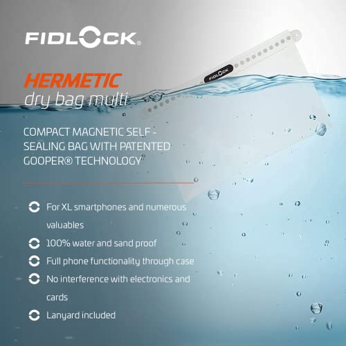 FIDLOCK Hermetic Dry Bag Flexible Magnetic Bag, Maxi, Transparent Black - color: Transparent Black, size: Maxi