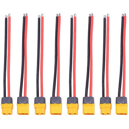 4 Pairs 150mm 12AWG Wire XT60H Plug Male and Female Connector for RC