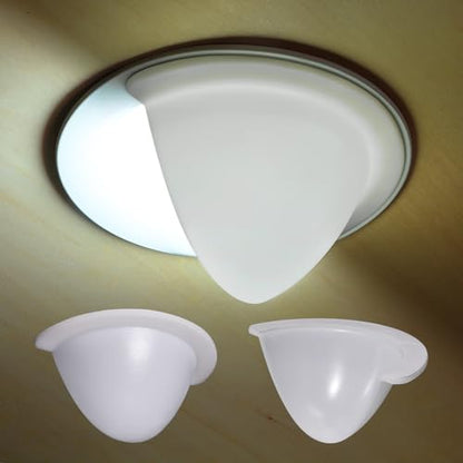 1 Pack 6 Inch 40% Translucent Can Light Cover, White Half Shade - color: White, size: 6 Inch