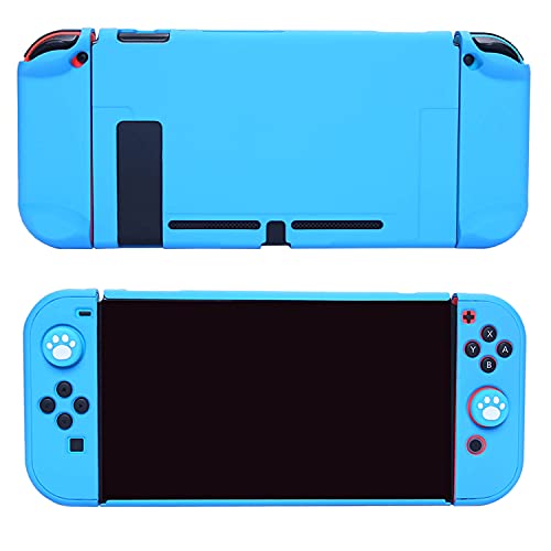 Dockable Case for Nintendo Switch - COMCOOL 3 in 1 Protective Cover Case for Nintendo Switch and Joy-Con Controller with Screen Protector and Thumb grips - Sky Blue - color: Sky Blue