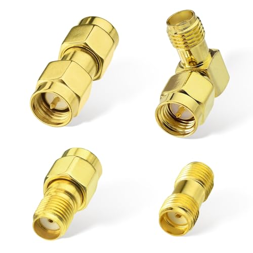 Superbat SMA Adapter Kit SMA Male to Female 50 Ohm Coaxial Connector 4-Pack - size: sma to sma