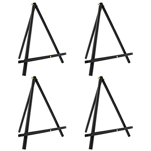 U.S. Art Supply 12" Black Wood Tabletop Easel (4 Pack) - Adjustable - color: Black, size: 12 inch