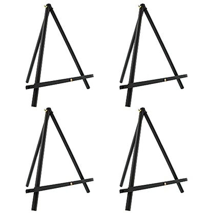 U.S. Art Supply 12" Black Wood Tabletop Easel (4 Pack) - Adjustable - color: Black, size: 12 inch